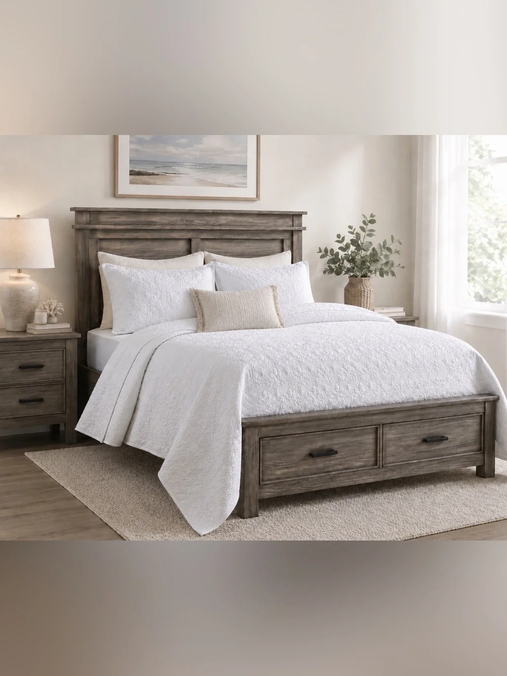 Madison Park Quebec King White Bedspread Set